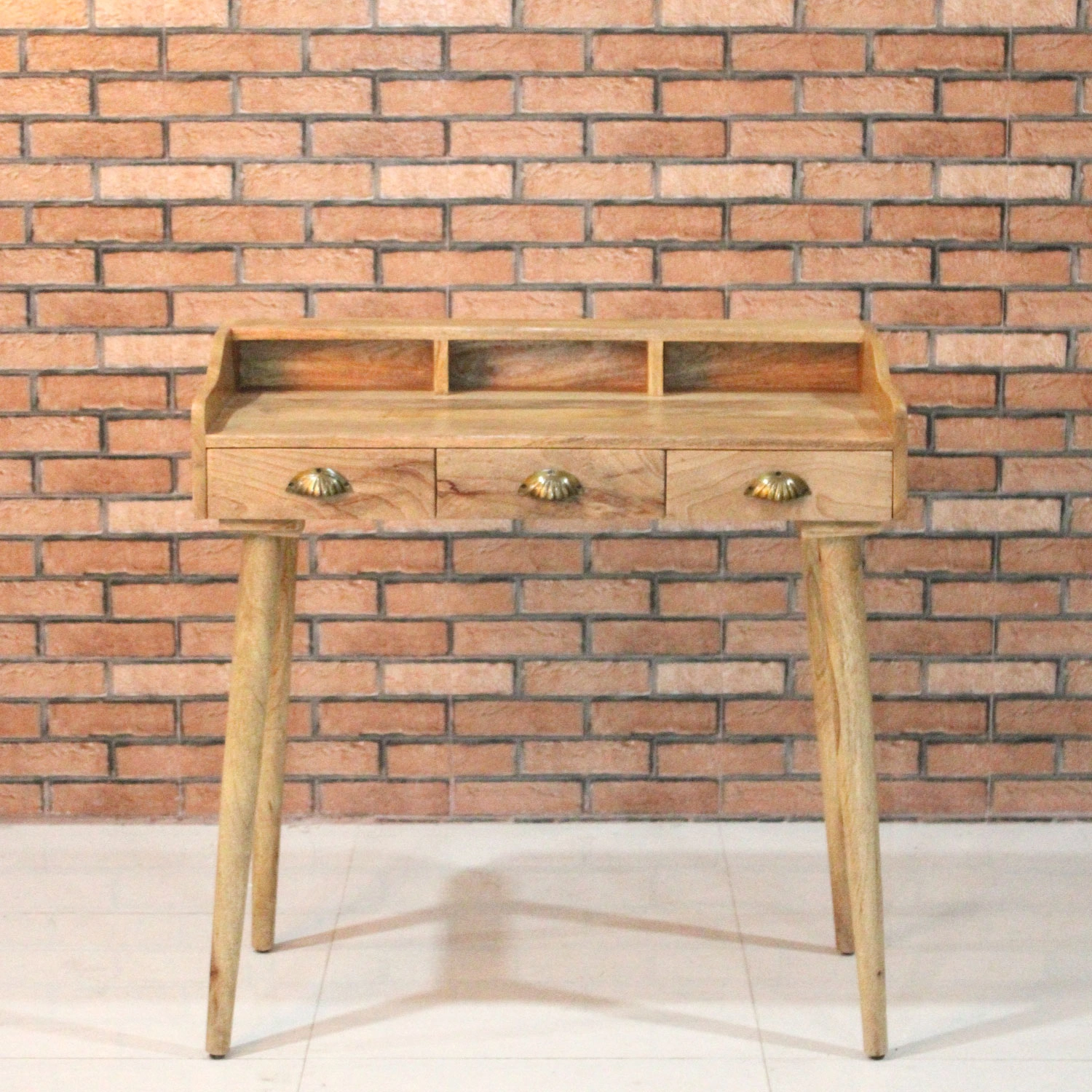 Acacia Wood Workspace Desk with 3 Drawers (KD) - popular handicrafts