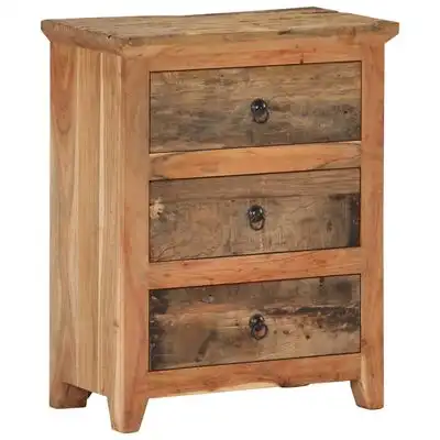 ACACIA WOOD & SLEEPER FITTED 3 DRAWERS CABINET - popular handicrafts