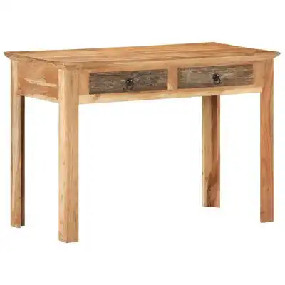 ACACIA WOOD & SLEEPER FITTED DESK TABLE WITH 2 DRAWERS (KD) - popular handicrafts