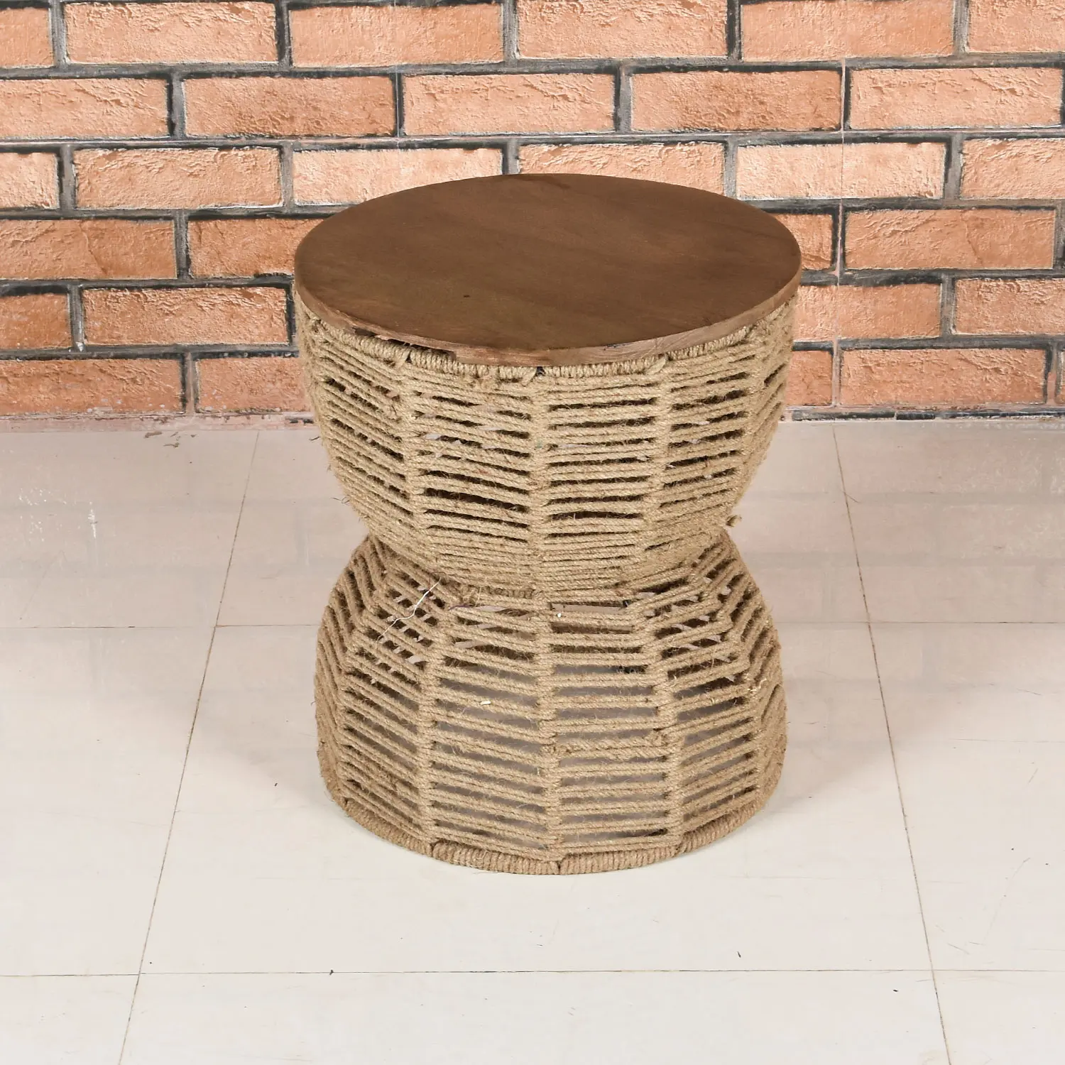 Knit Damru Table with Storage - popular handicrafts